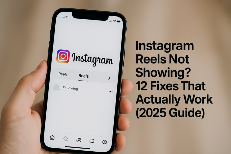 Instagram Reels Not Showing? Here’s How to Fix It in 2025